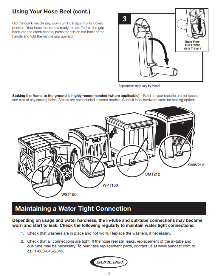 Universal Hose Reel Assembly Manual (English) Suncast